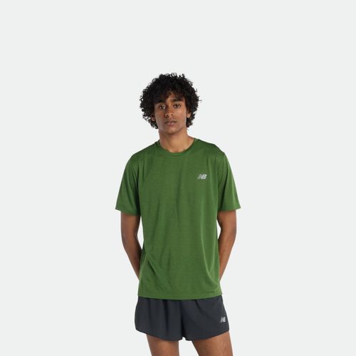 Remera Deportiva New Balance Athletics T Shirt - DARK ALPINE GREEN HEATHER
