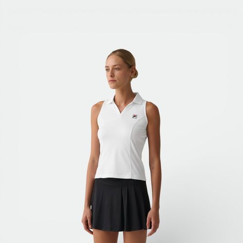 Remera Fila Mujer Polo Tennis Basi - BLANCO