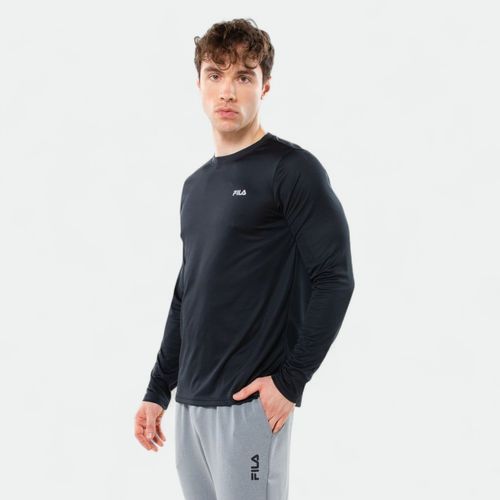 Camiseta mangas larga hombre FILA - NEGRO PLATA
