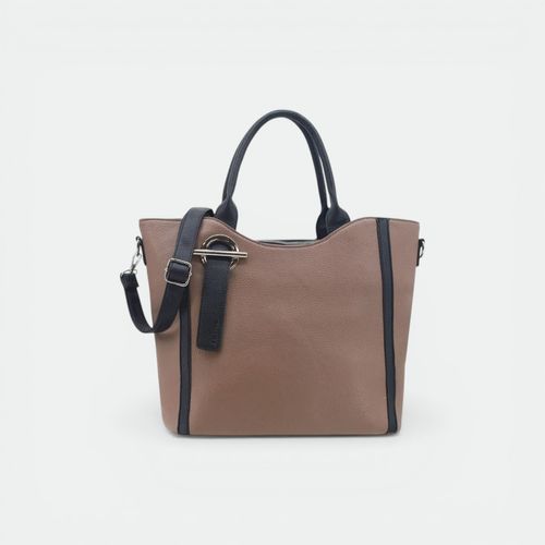 Cartera con manija y tiras mujer AMAYRA - VISON