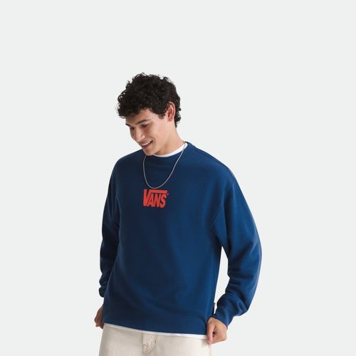 Buzo Stretch Logo Crew hombre VANS - DEEP INDIGO FLAME