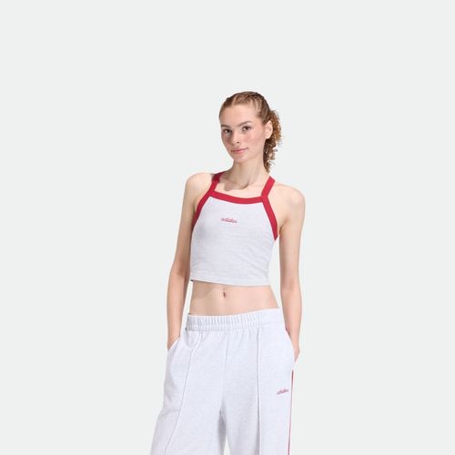 Musculosa Graphic mujer ADIDAS - LIGHT GREY HEATHER ACTIVE MAROON