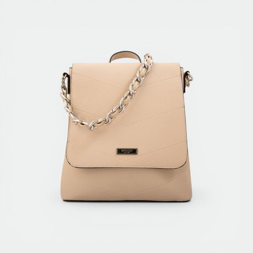 Mochila Mariela 1 tira con cadena mujer AMPHORA - BEIGE