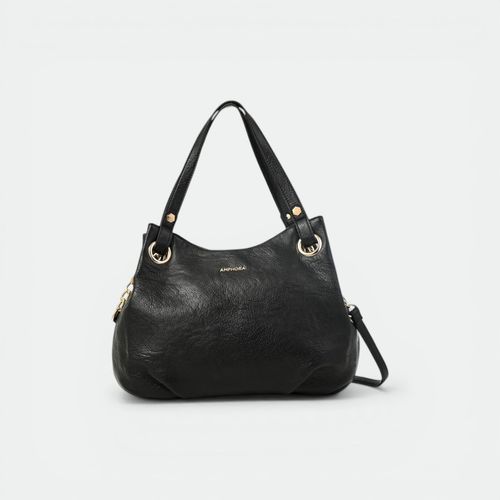 Cartera Katherine 2 tiras ojal mujer AMPHORA - NEGRO