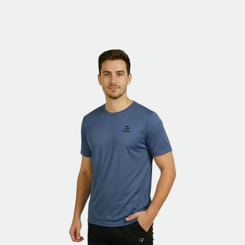Remera básica de entrenamiento hombre TOPPER - AZUL INDIGO
