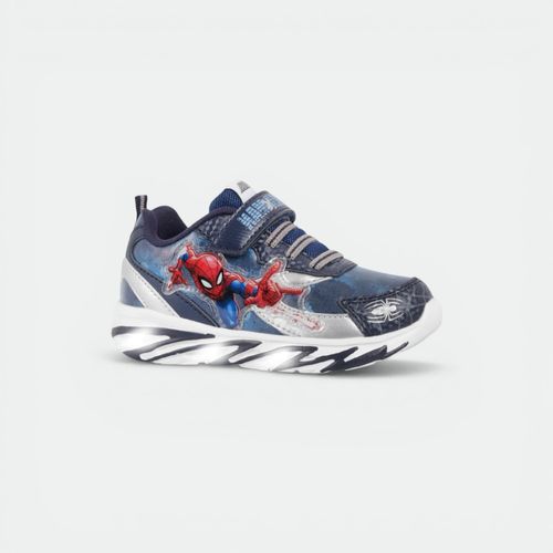 Zapatilla Spiderman con velcro y luz FOOTY - MARINO