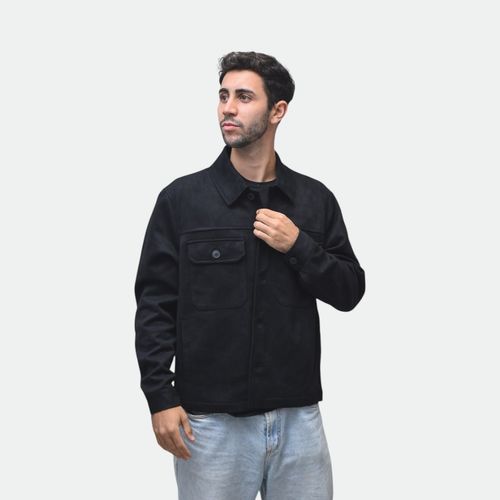 Jacket Suede urbano hombre NOBRAND - NEGRO