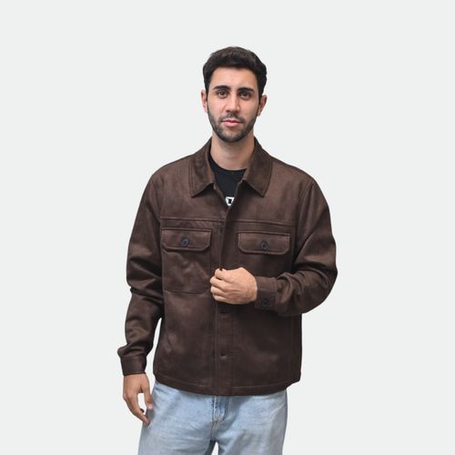 Jacket Suede urbano hombre NOBRAND - MARRON OSCURO