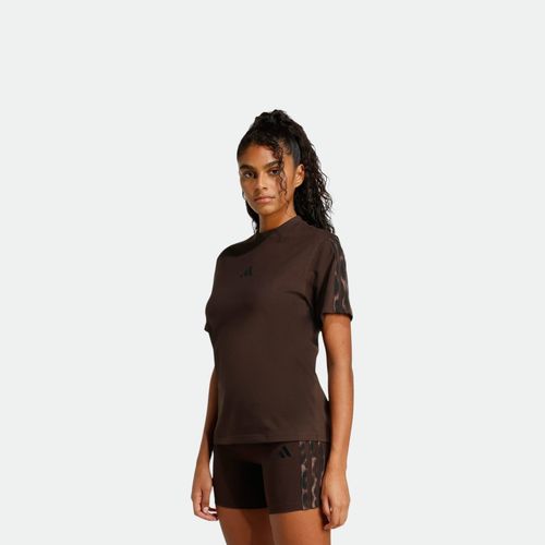 Remera Leopard Print mujer ADIDAS - AURORA COFFEE MULTICOLOR