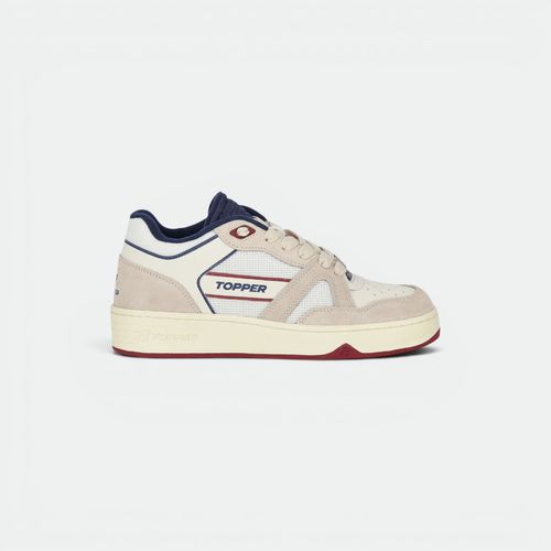 Zapatillas Umpire Unisex TOPPER - BLANCO BEIGE BIRCH AZUL SARGASO