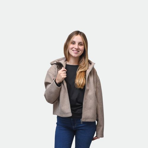 Campera Coat urbano mujer NOBRAND - AVELLANA