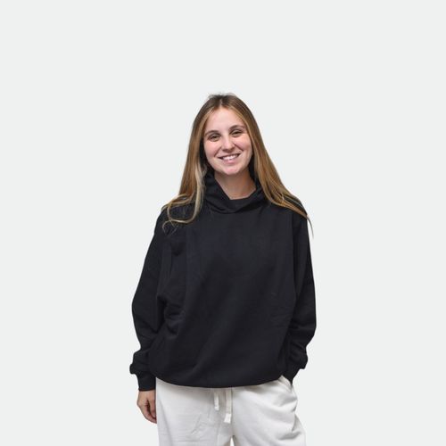 Buzo Con Capaucha Urbano Mujer NOBRAND - NEGRO