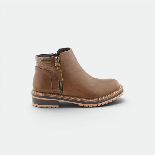 Bota con cierre urbano mujer CHOCOLATE - MARRON