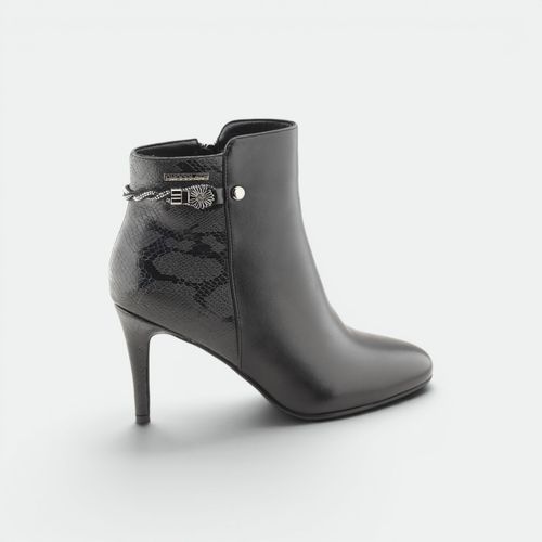 Bota con taco fino mujer CHOCOLATE - NEGRO