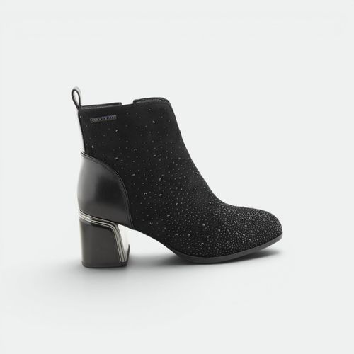 Bota con hebilla urbano mujer CHOCOLATE - NEGRO BRILLO VIN