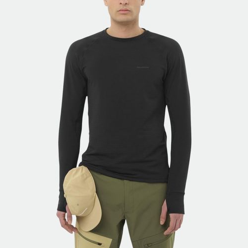 Remera Mangas Larga Hombre SALOMON - DEEP BLACK