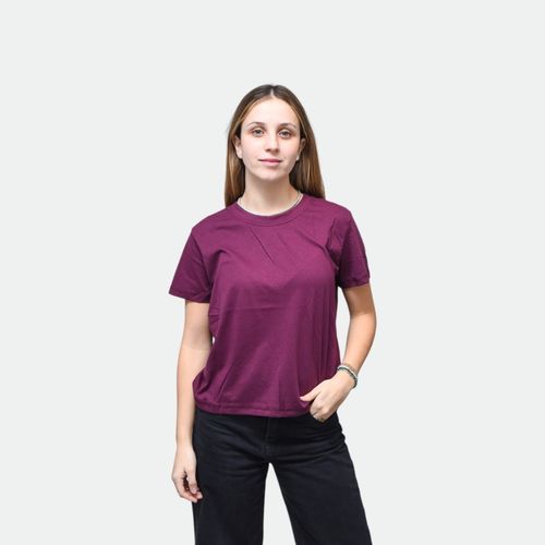 Remera Basica Mujer NOBRAND - CEREZA