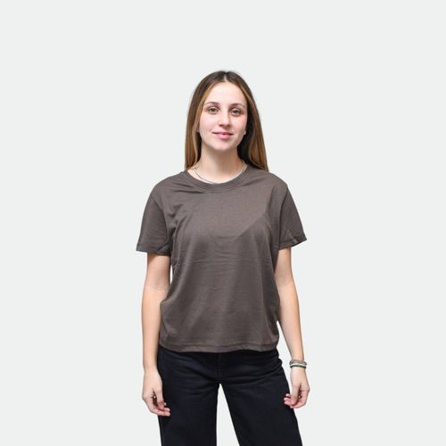 Remera Basica Mujer NOBRAND - CAFE