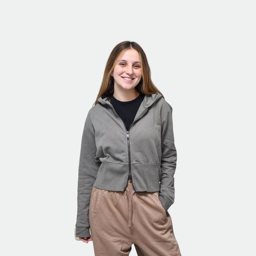Campera Fleece Urbano Mujer NOBRAND - MILITAR