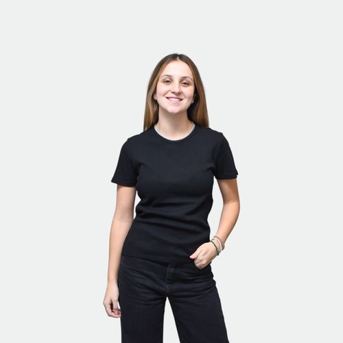Remera Mangas Corta Urbano Mujer NOBRAND - NEGRO