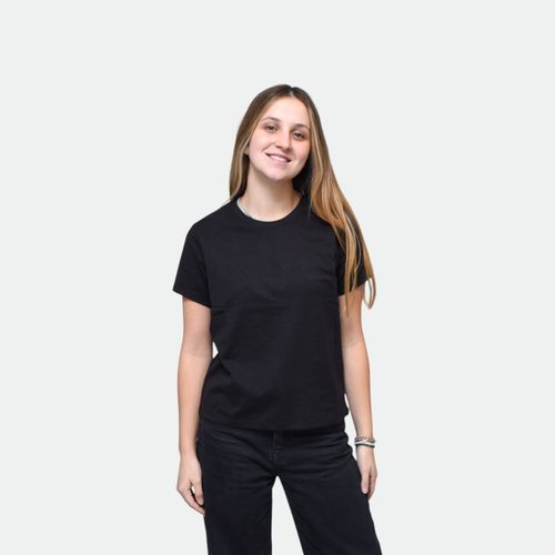 Remera Mangas Corta Mujer NOBRAND - NEGRO