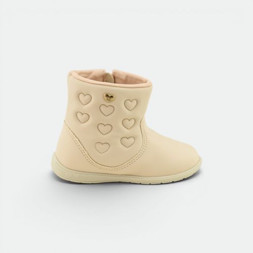 Bota Con Corazones Niños KIDY - MARFIL