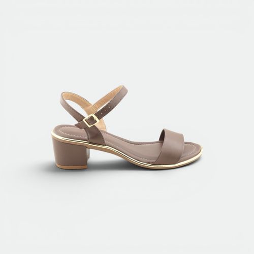 Sandalia Clásica Taco Bajo Mujer BEIRA RIO - CHOCOLATE