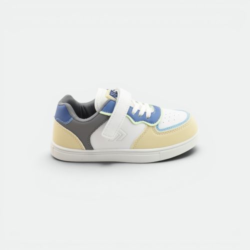 Zapatilla Ruelle con velcro niños ATOMIK - CRUDO AZUL