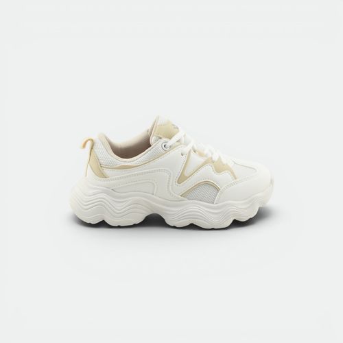Zapatilla Con Velcro Urbano Niños WAKE - BEIGE