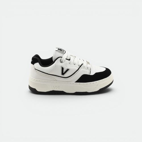 Zapatilla con cordones urbano mujer VIA MARTE - NEGRO BLANCO