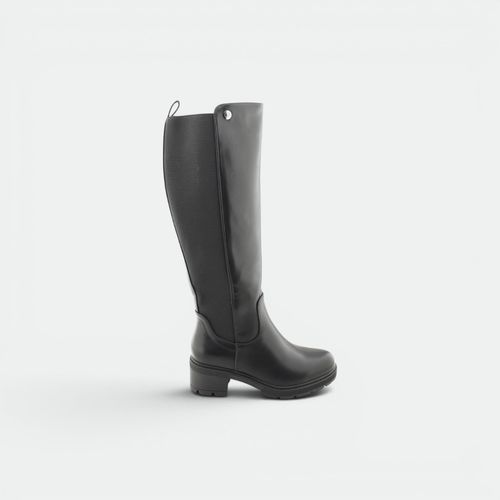 Bota Caña Alta Mujer GREEN AND BLACK - NEGRO