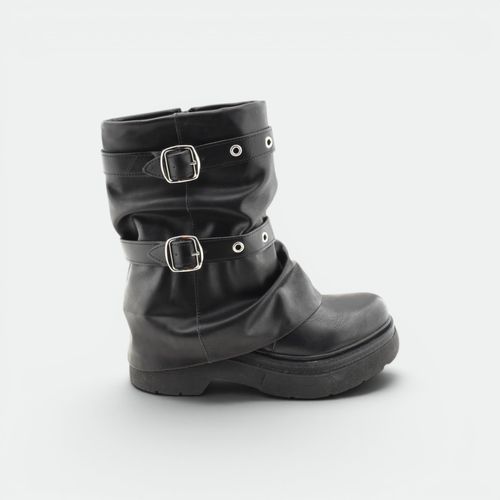 Bota Polaina Caña Media Mujer FRIENDS - NEGRO