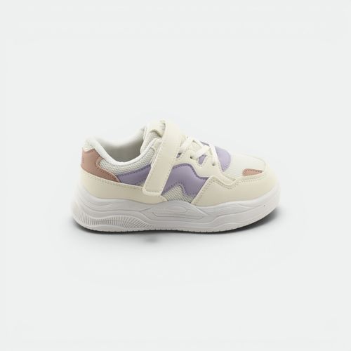 Zapatilla Con Velcro Urbano Niños WAKE - BEIGE