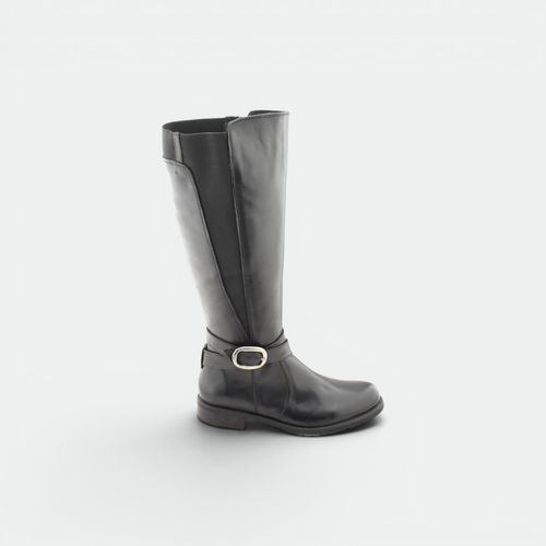 Bota Alta Urbano Mujer BLENGIO - PATINADO NEGRO