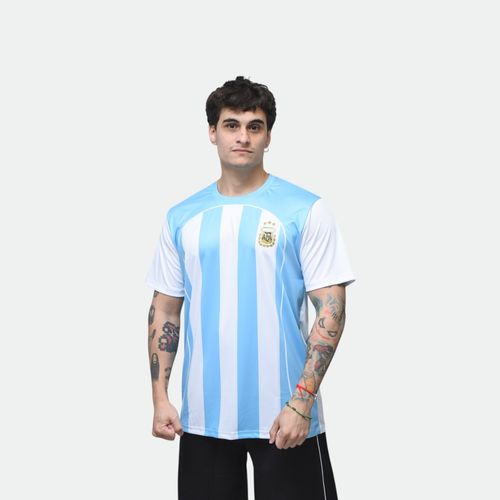 Camiseta 3 Estrellas Afa Hombre SPORTCOM - BLANCO CELESTE