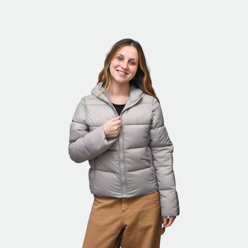 Campera Inflable Mujer NOBRAND - CEMENTO