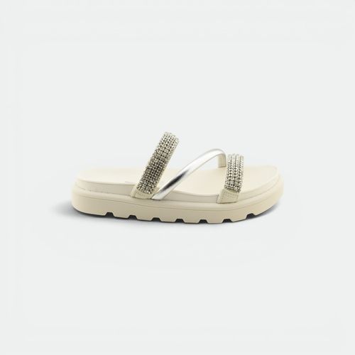 Sandalia Con Fajas Mujer VIZZANO - BLANCO OFF CRISTAL