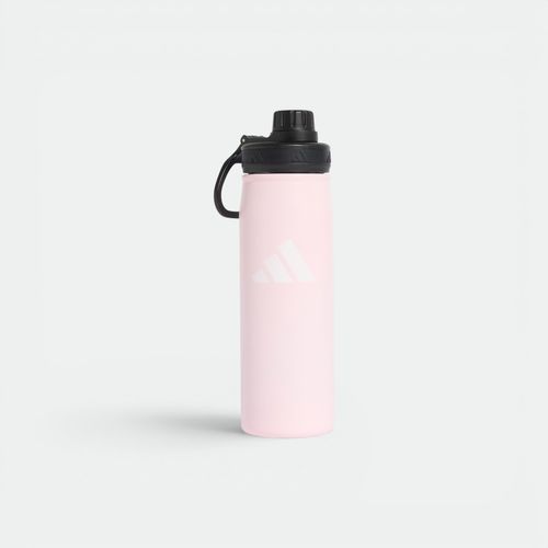 Botella Metalica Con Tapon De Rosca 0.6L ADIDAS - CLEAR PINK BLACK