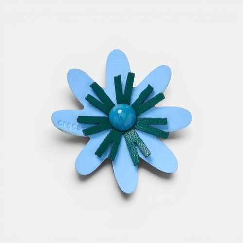 Jibbitz (Varios Modelos) - FAUX LEATHER BLUE FLOWER