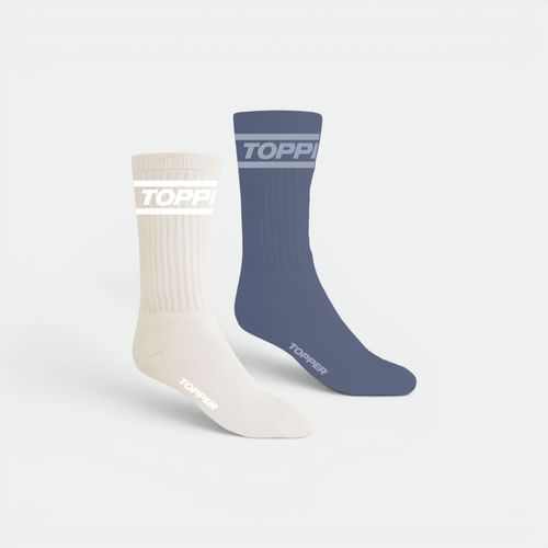 Medias Pack x 2 Caña Alta Mujer TOPPER - CRUDO TOFU
