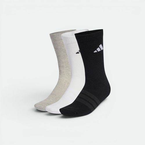 Medias 3 Pares Unisex ADIDAS - MEDIUM GREY HEATHER WHITE BLACK