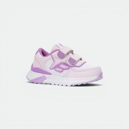 Zapatilla Top Con Velcro Niños FOOTY - BLANCO ROSA LILA