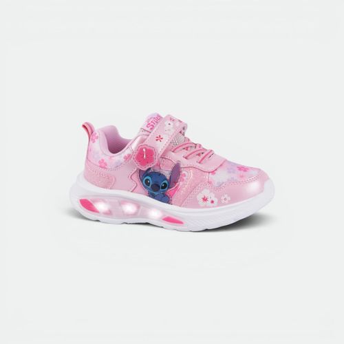 Zapatilla Stitch Con Velcro y Luz Niños FOOTY - ROSA MULTI