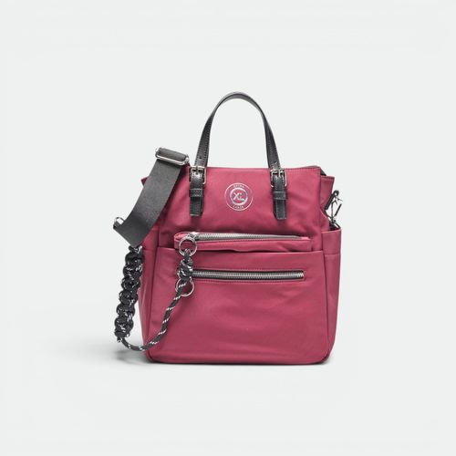 Bolso Fieg Con Sobre Mujer XL - BORDO
