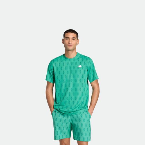 Remera Adidas Club Graph Tee - SEMI COURT GREEN COLLEGIATE GREEN