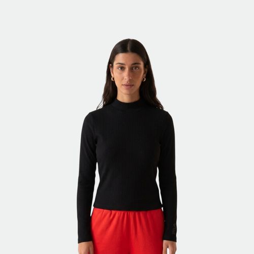 Remera mangas larga de mujer FILA - NEGRO