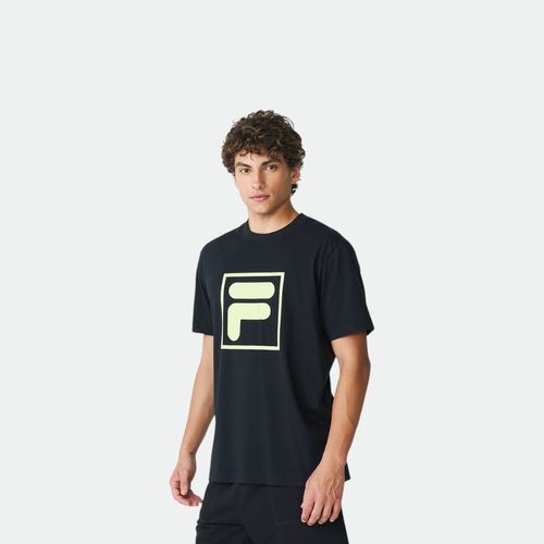 Remera Classics Hombre FILA - NEGRO AMARILLO NEON