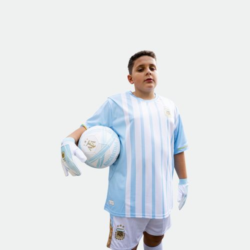 Remera Entrenamiento Tricampeon Niño SPORTCOM - CELESTE BLANCO