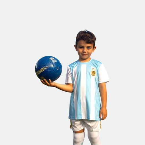 Camiseta Argentina 3 estrellas niño SPORTCOM - BLANCO CELESTE