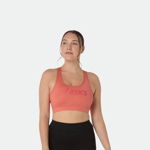 Top Essential Logo Bra Mujer ASICS - DARK PINK CLAY